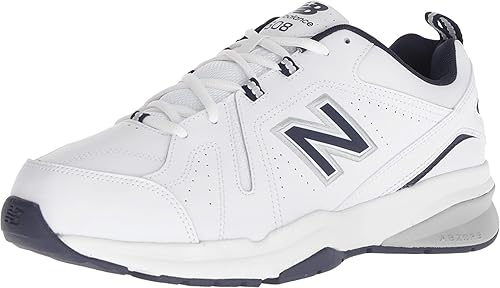 New Balance Men's 608 V5 Casual Comfort Cross Trainer, White/Navy, 6.5 X-Wide