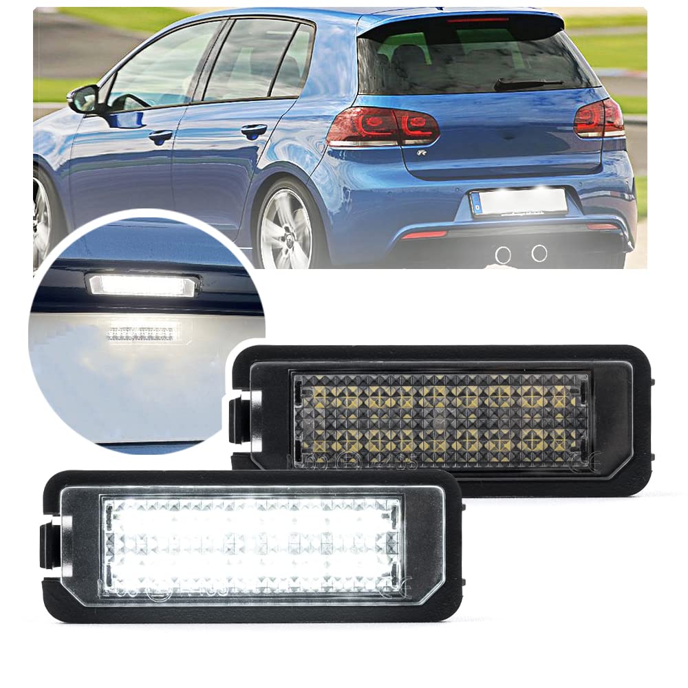 NSLUMO 2pcs LED License Number Plate Lights CanBus Error free Compatible With Volks EOS 06~ GOLF MK4 MK5 MK6 MK7 LUPO 99~06