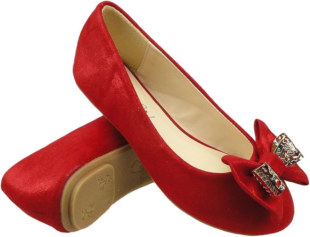 little girl red ballet flats