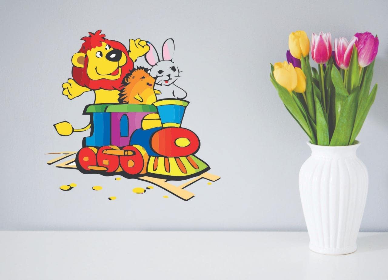 Photo 1 of Design With Vinyl Home Wall Decals - Cartoon Character Sketches Great Railway Removable Wall Sticker Home Decoration - Size: 36 in x 47 in