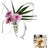 Clear Acrylic Butterfly Vase, Elegant Photo Frame Flower Rack, Art Decorative Butterfly Transparent Vase, Simple Modern DIY P