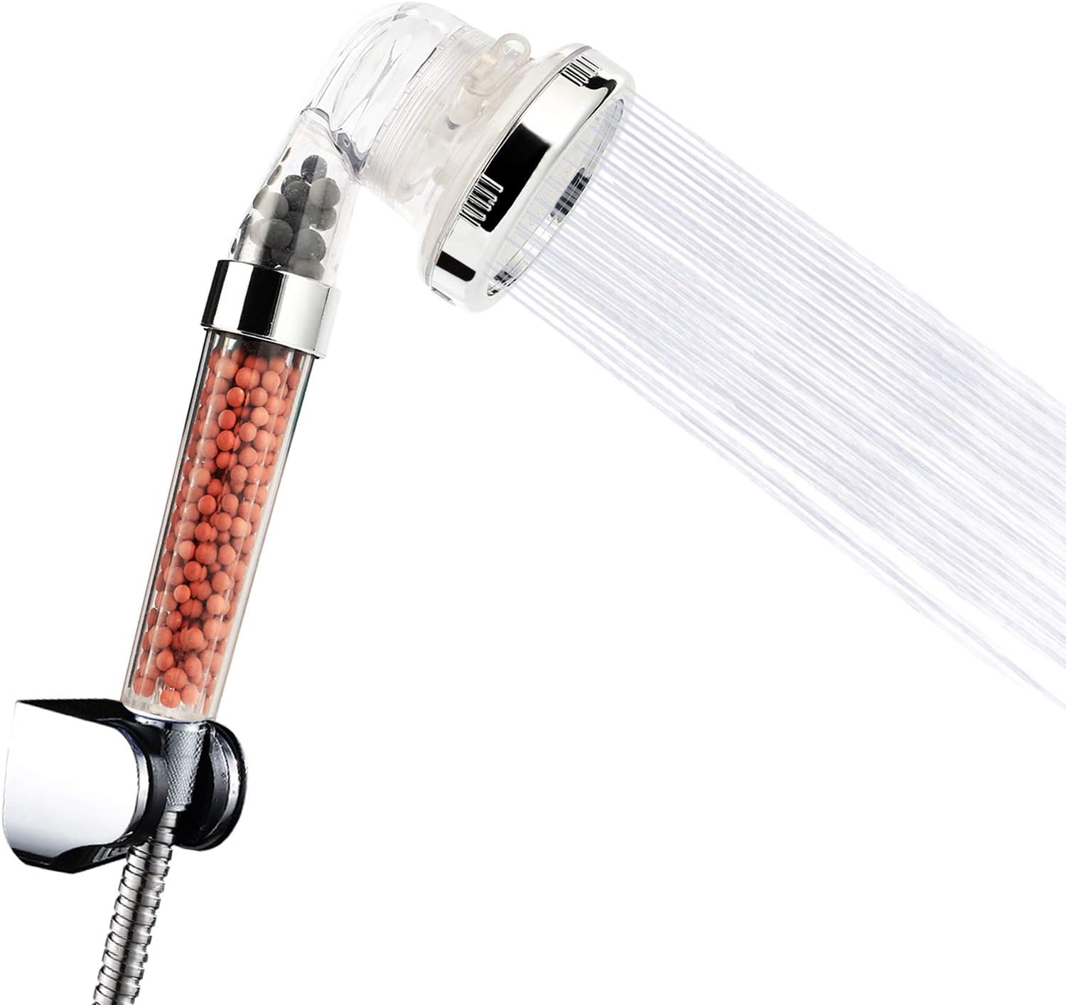 Shower Head, Etmury Handheld Shower Lonic Shower Head Filter, 3 Spray Modes High Pressure and Water Saving Filtration Shower Head Handheld SPA with Negative Ions Mineral Beads for Bathroom