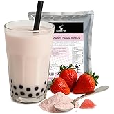 Strawberry Bubble Tea Powder 1 kg – 3 in 1 Drink Mix – Gluten Free, Lactose Free, Vegetarian – Makes 33 Servings – Easy to Pr