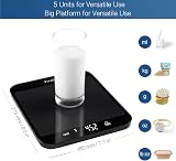 Vitafit 33lb Kitchen Scale High Accuracy 0.1oz 1g 8.5x7.1in Black view 3