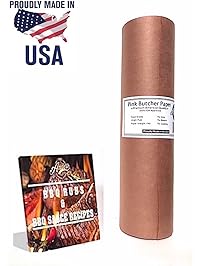 Pink Butcher Kraft Paper Roll &ndash; 18&rdquo; x 175&rsquo; + FREE eBook | Peach BBQ Smoking Paper | Made in the USA | FDA Approved Food Grade #40 | No Bleach No Wax No Coatings