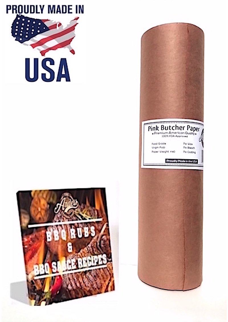 Anders General Store Pink Butcher Kraft Paper Roll 18” x 175’ + FREE