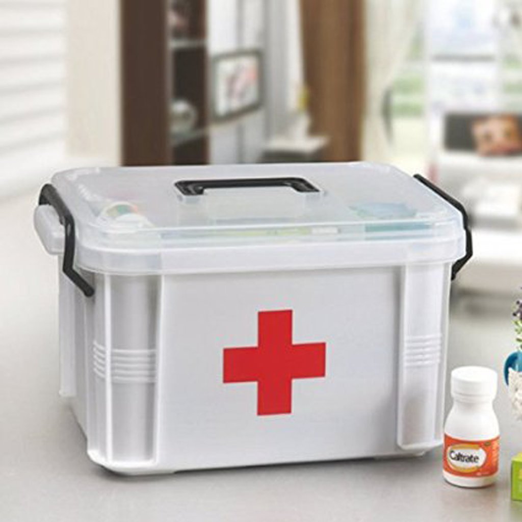 Extra large household Duallayer first aid kit multifunctional medicine