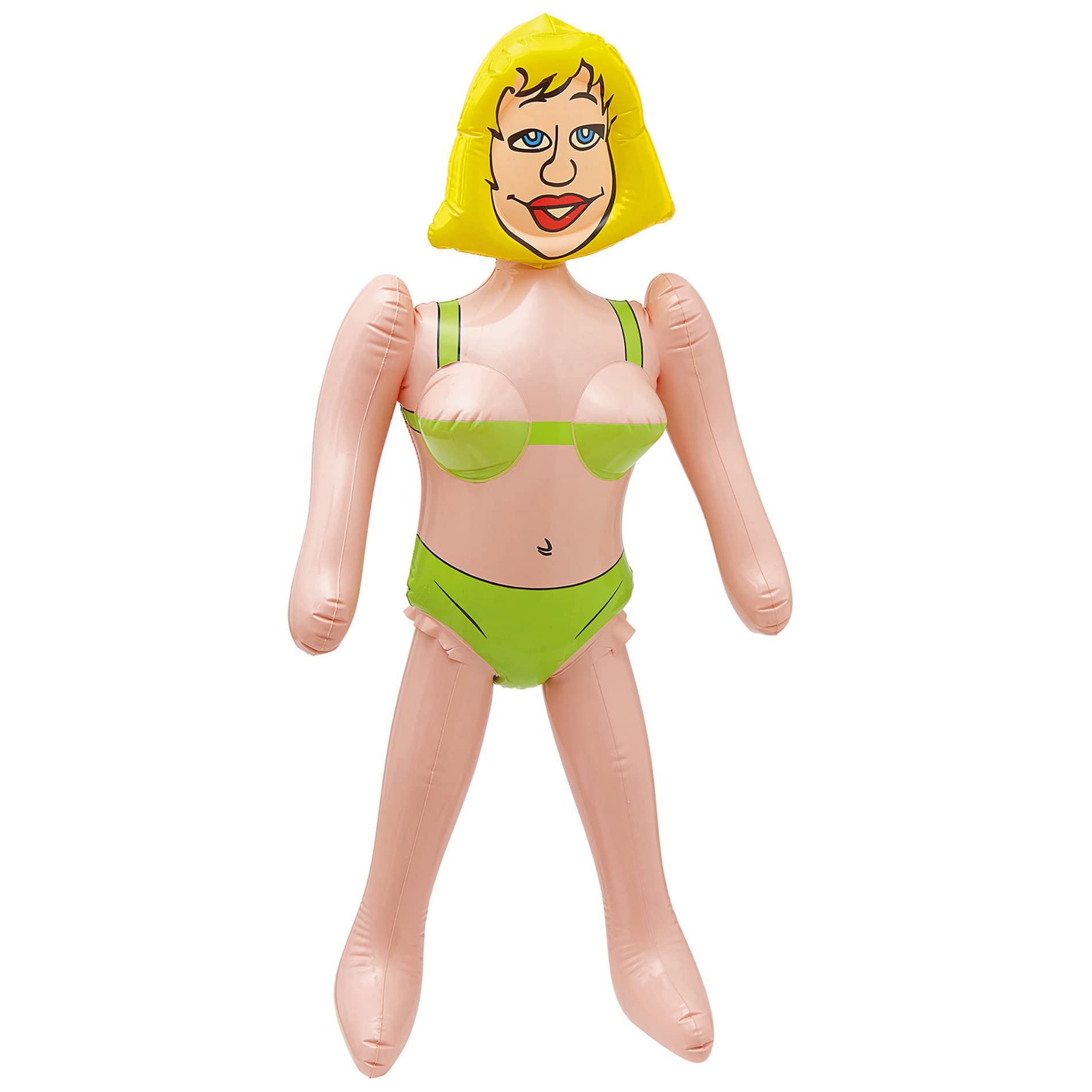 Widmann - Inflatable Wife - perfect for hen parties or stag-dos. 90cm standing, Blonde with green bikini.