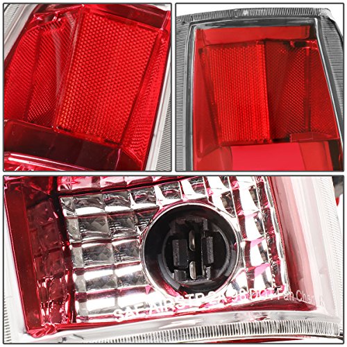 DNA Motoring TL-C10-LED-3D-CH-RD Tail Brake Lights, Driver and Passenger Side