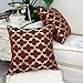 CaliTime Pack of 2 Soft Throw Pillow Covers Cases for Couch Sofa Home Decoration Modern Quatrefoil Trellis Geometric 18 X 18 Inches Burgundy Gold