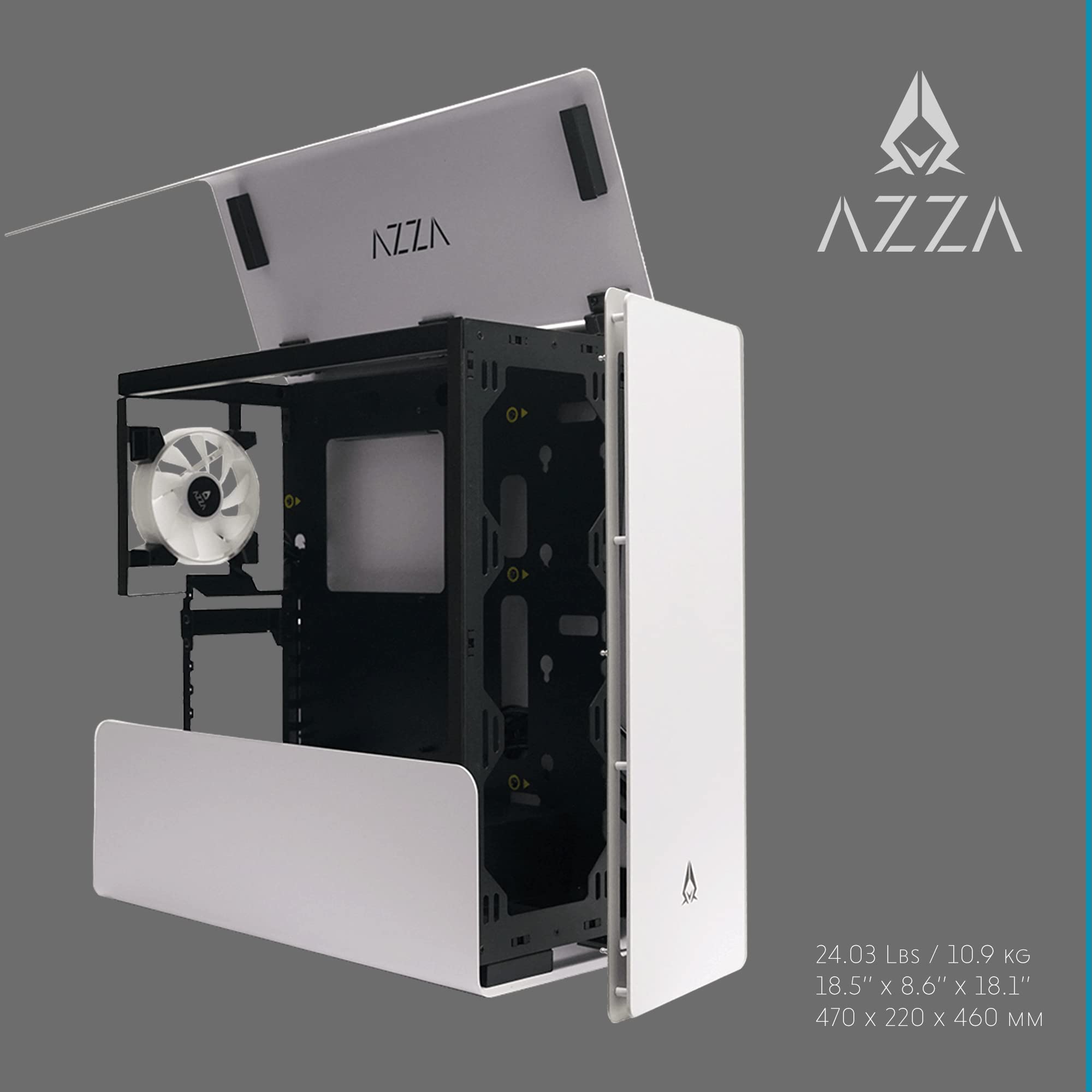 Azza Radiator Mua AZZA CAST PC Case - ATX Mid-Tower with Aluminum Wings, Mesh & Plate ...