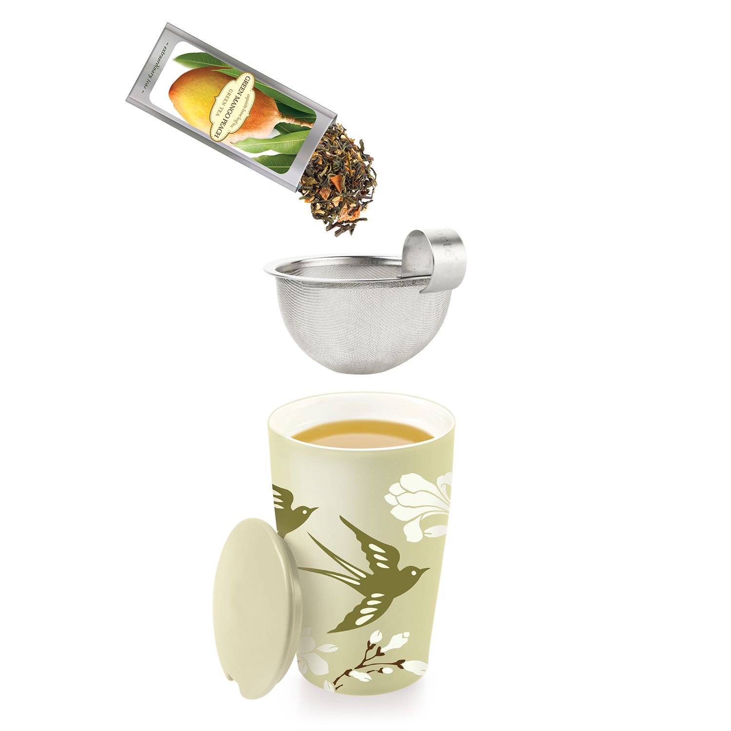 Tea Forte KATI Single Cup Loose Leaf Tea Brewing System, Insulated