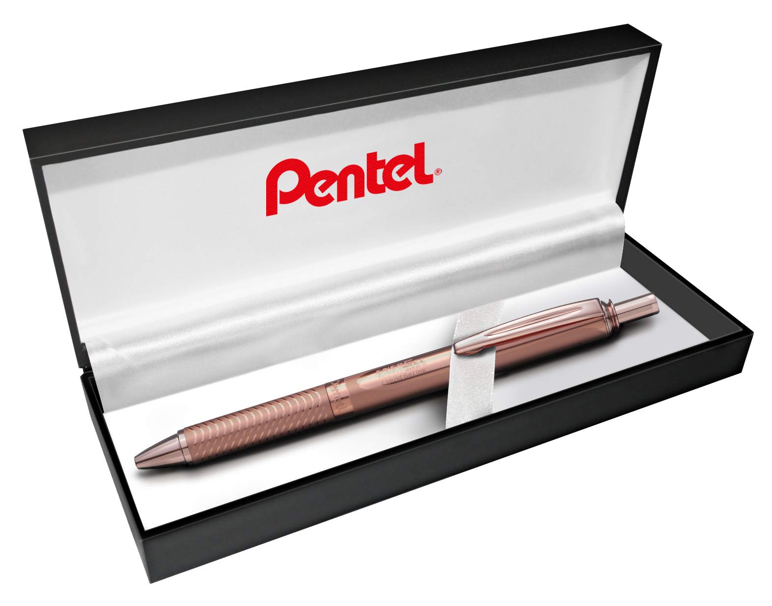 Pentel EnerGel Sterling Liquid BL407MA-Box Rollerball Pen in Gift Box Rose Gold Casing Stroke Width 0.35 mm Ball Diameter 0.7 mm Ink Colour Black