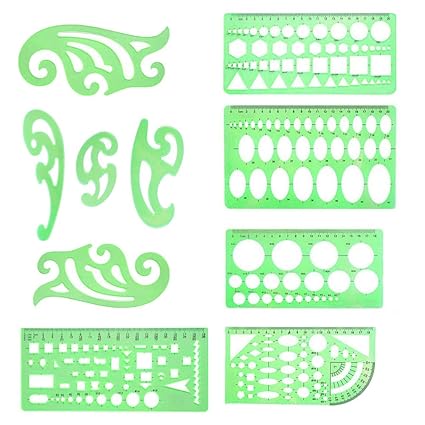 Sunshinetek 10 Pezzi Disegni Geometrici Modelli Di Plastica