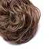 Messy Hair Bun Extensions Synthetic Updo Chignons Donut Elastic Bride Bun Ponytail Scrunchy Hairpiece Wig Accessory for Women 45g Golden Brown-Thickerthumb 4
