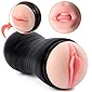 Zemalia Male Masturbators Sex Toys 3D Realistic Vagina and Mouth Masturbator with Teeth and Tongue Masturbation Cup