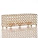 VINCIGANT Gold Crystal Tealight Candle Holders Tray for Dinning Room Coffee Table Decorative Centerpieces,Gifts for Anniversary/Christmas