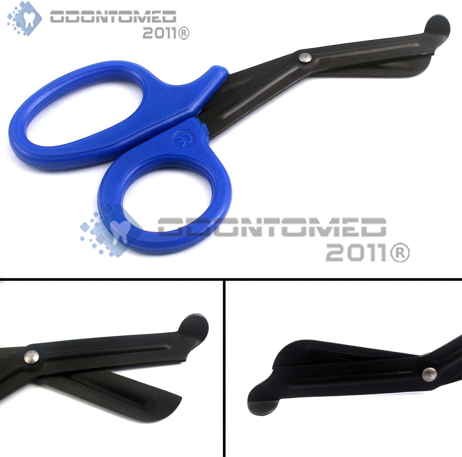 OdontoMed2011® Fluoride Coated EMT Paramedic Scissors - Take Pride Scissors - Ideal Holiday and Birthday Gift for EMT, Nurses, Doctor, Paramedic, Firefighter and Police (5.5", Blue)