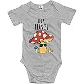 SiYooca I'm A Fungi Mushroom Cute Bodysuit Infant Rompers Unisex Baby Short Sleeve Onesie