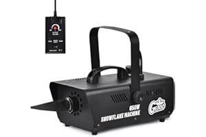 GEJRIO Snow Machine, 650W Snow Maker with Wired Remote Control, Snow Making Machine for Outdoors and Indoors, Perfect for Stage, Christmas, Holidays, Parties