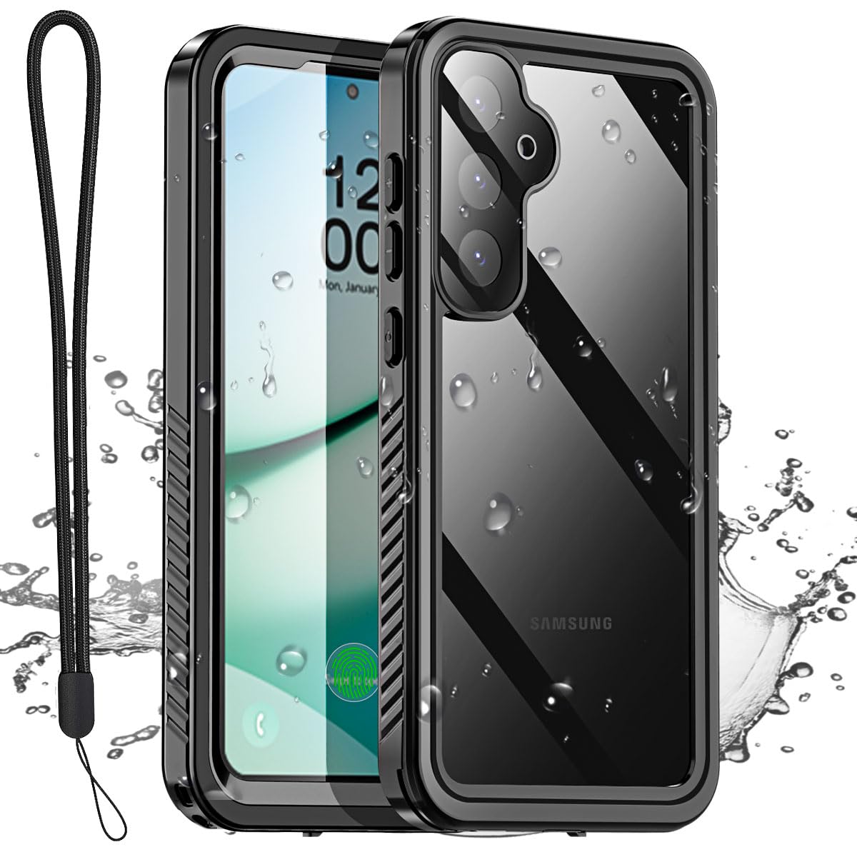 AICase for Samsung Galaxy S25 Case Waterproof, Clear Water Proof Shockproof Snowproof Dustproof Full Body Rugged Transparent Underwater Phone Case for Galaxy S25 Built-in Screen Protector