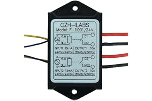 CZH-LABS Electronics-Salon 1PCS Dual SPST-NO 10Amp Power Relay Module, AC/DC 24V Control Voltage.