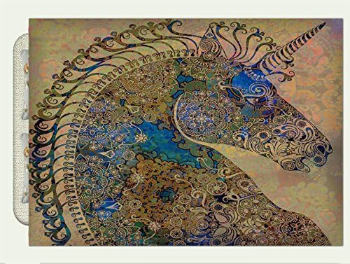 Ankeru Flannel Throw Blanket Unicorn Home And Kids Decor Authentic Spiritual Creature Design With East Indian Patterns Autumn Winter Warm Double Sides Print Blanketry, 47"W x 31"H