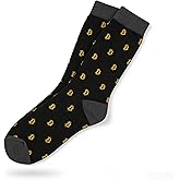 HumblePleb Men's Bitcoin Socks – Crypto BTC Novelty Crew Socks, Funny Cotton Sock for Men, Cryptocurrency Gift Idea