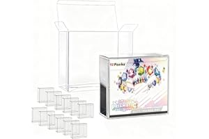 EAVAN PKMN PET ETB Protector Case (12 Pack) – 0.5mm Thick Clear Elite Trainer Box Protector, Scratch-Resistant Plastic Display Case Compatible with Elite Trainer Boxes