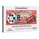 WONDERBOX AMC Movie Night Experience for 2, Gift Box with 2 Movie Tickets and 2 Popcorn, Valid at 550 Locations