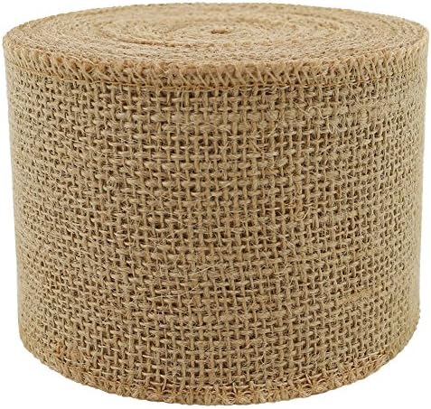 3 Inches Wide Burlap Fabric Craft Ribbon on Spool - 10 Yards