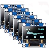 6PCS 0.96 OLED Display Module 128 x 64 I2C Display 0.96inch 12864 Blue OLED Module OLED Display IIC Serial Compatible with Raspberry Pi Display and Microcontroller