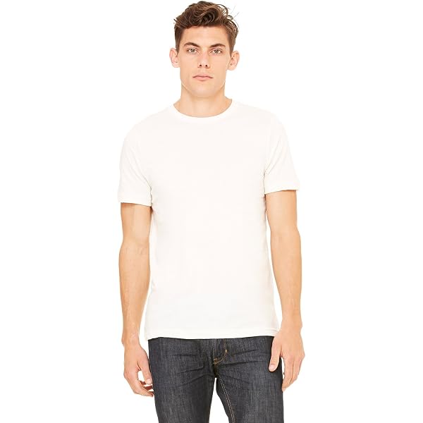 Bella Canvas 3001 T-Shirt Uomo Manica Corta | Cotone, Grigio Scuro Mix, Taglia Large