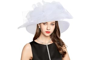 YIDINGCO 2024 Kentucky Derby Hat for Women Ladies Girls, Organza Fascinator for Tea Party Bridal Church Mother's Day, Sun Hat