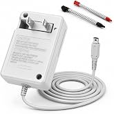 3DS Charger Kit with 2 Stylus Pens, AC Adapter Compatible with Nintendo 3DS/3DS XL/2DS/2DS XL/New 3DS/DSi/DSi XL, 100-240V Wall Plug with 3.9FT Cable, Retractable Replacement Stylus Included, 1 Pack