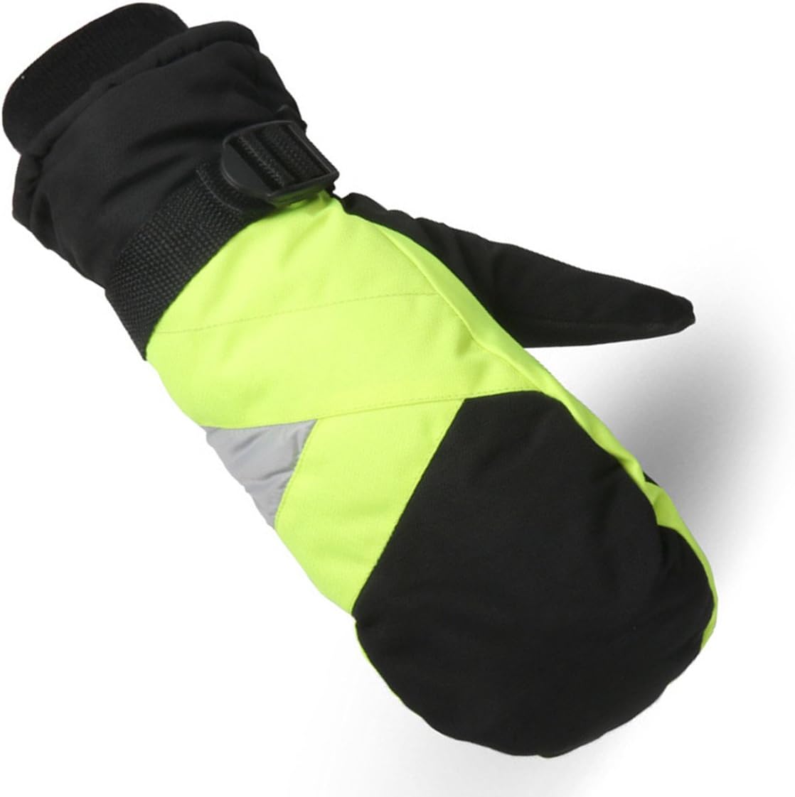 Ski Gloves, NMKJ Snowboard Cycling Snowmobile Biking Athletic Gloves, Waterproof Windproof Snow Proof Warm Breathable Fashion Comfortable Flexible Gloves for Women and Men(Green/Free Size)