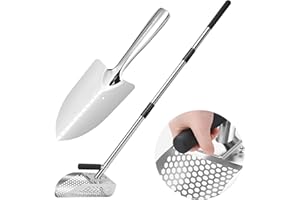OKSTENCK Metal Detecting Sand Shovel, Stainless Steel Metal Detecting Sand Shovel, for Underwater Treasure Hunts on Beaches