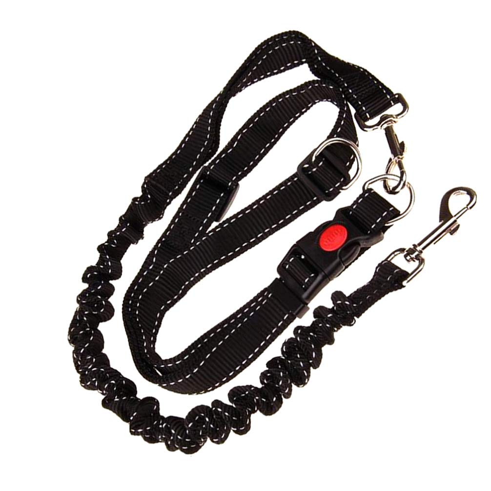 TOYANDONA Adjustable Elastic Dog Leash Hands Running Dog Durable Walking Bungees Reflective Jogging for Running Hiking Walking