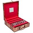 Kuber Industries 4 Rods Transparent Bangle Organizer Box Velvet Coated Jewelry Storage Case (Lock System)