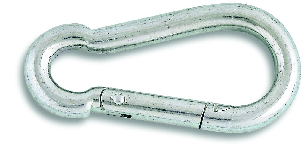 Chapuis "BAR14 Snap Hooks – Pack of 20 Fireman" Pompier Hook – Zinc-Plated Steel – Diameter: 6 mm, Length: 60 mm, grey, set of 20)