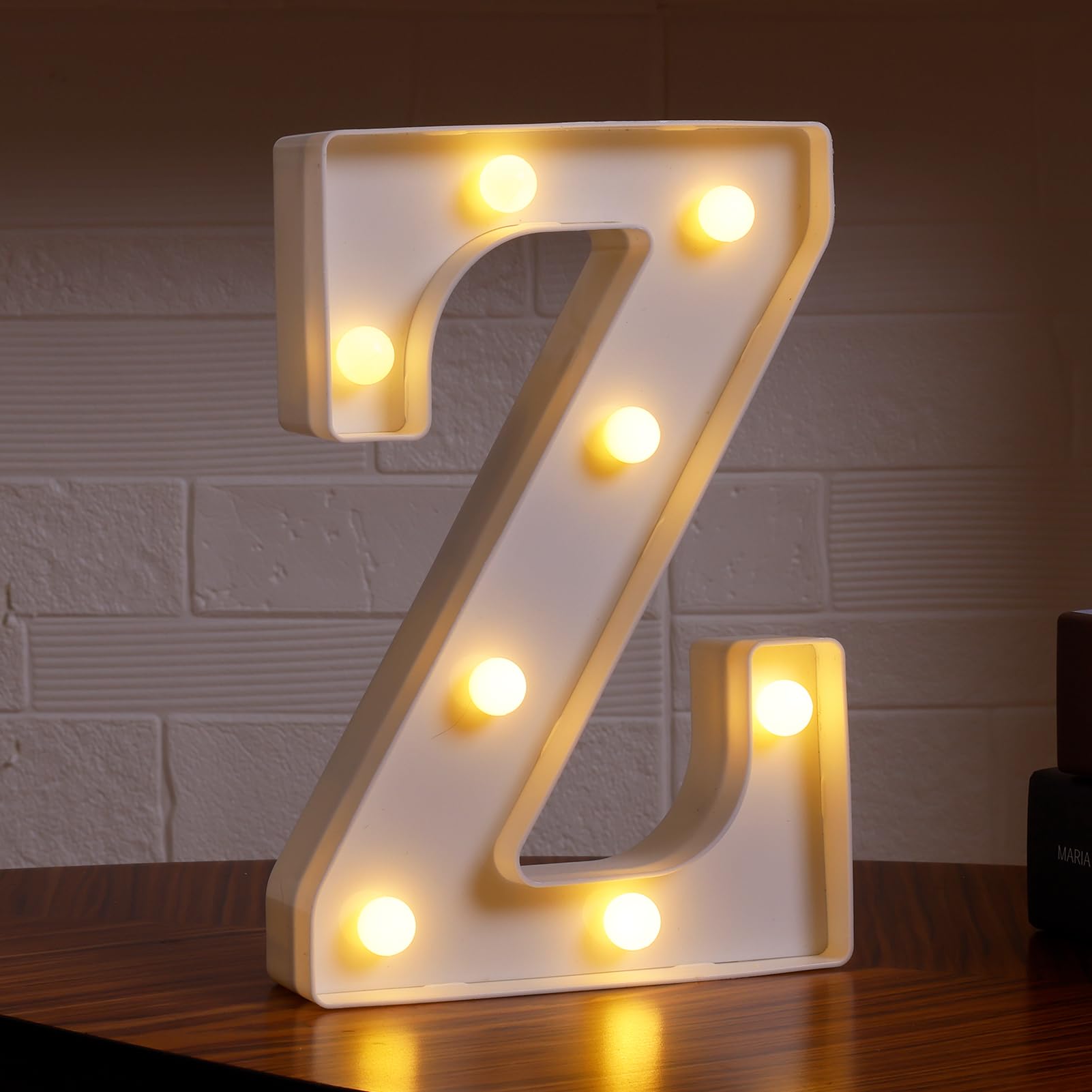 Photo 1 of DyingSwan Small Led Marquee Letters, Light Up Letters, 8.58 Inch Led Letter Lights, Battery Powered Lighted Sign for Table, Party, Birthday, Christmas Decor (Letter Z)