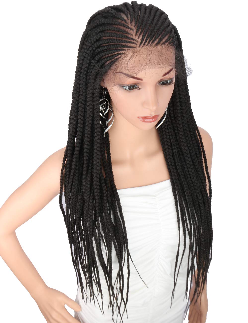 Amazon Com Kalyss 28 Hand Braided 13x6 Lace Frontal Side Part