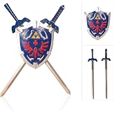 lkjad Blue Shield Japanese Anime Game Cosplay Sword Hylian Shield Metal/PVC