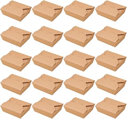 UPKOCH 20 Piezas de Cajas de Comida para Llevar Desechables ...