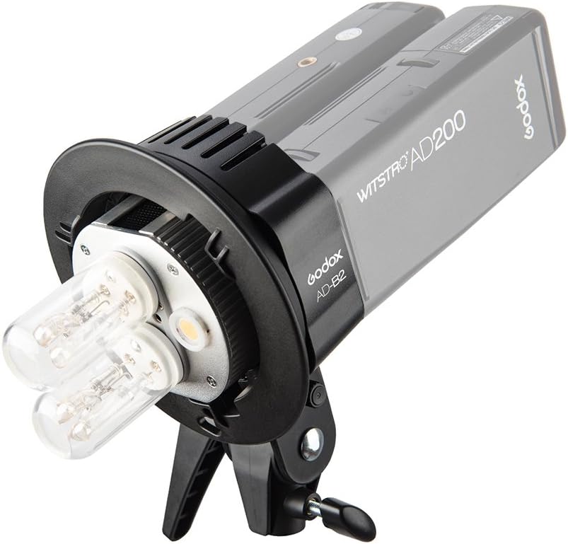 GODOX WITSTRO AD-B2 AD200 Dual Power Flash Head Bowens Mount Double Tube Light Head Bracket for AD200 Portable Flash Speedlite - Image 5