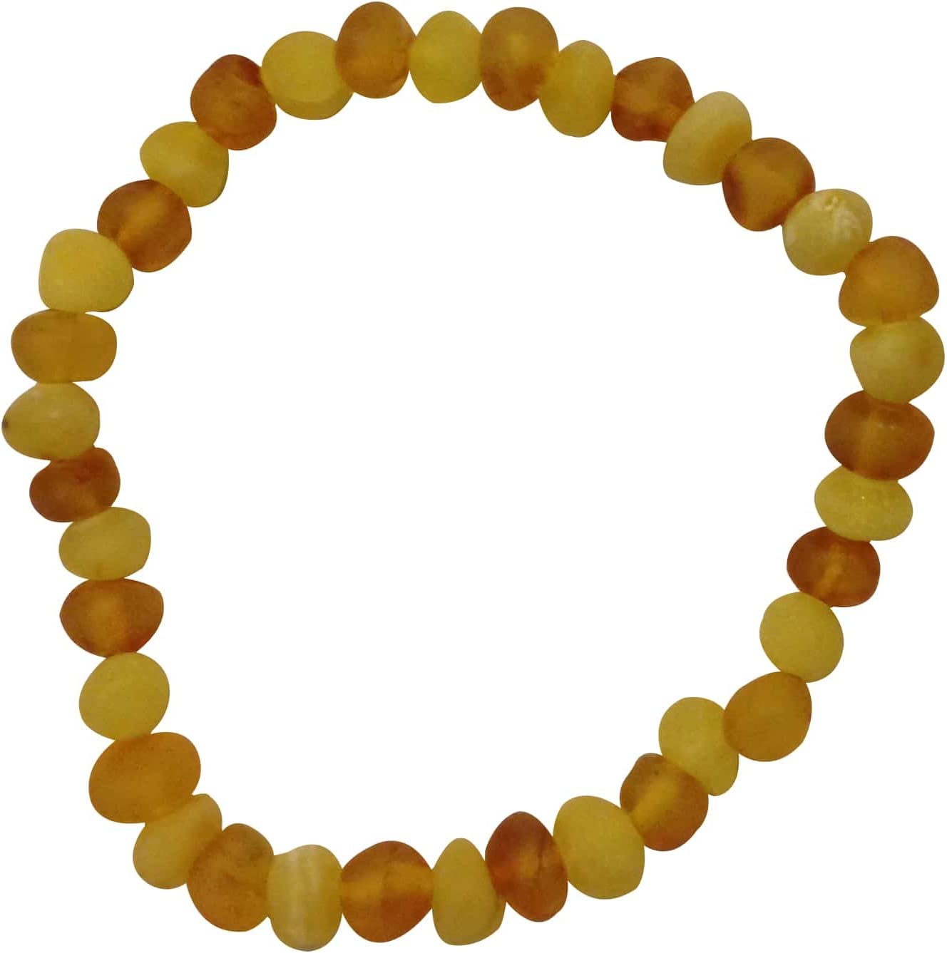 UMAI Baltic Amber Adult Bracelet - Pain Relief for Headaches, Arthritis and More! - Certified Amber - Anti-inflammatory (Raw Milk & Honey)