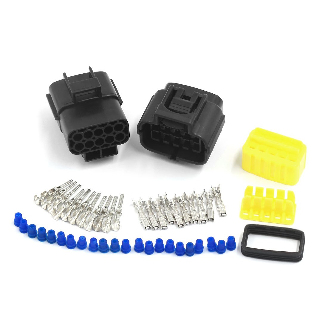 sourcingmap Car Waterproof 10 Pin Electrical 2.0mm AWG Wire Connector Plug