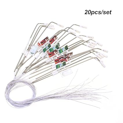 KKmoon 20pcs Model White Street Lights Layout Lamppost Railway Train Garden Playground Scenery Led Lamp Lighting 1:100 Scale 110mm