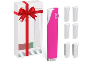 PELCAS Electric Dermaplaning Tool Kit with LED Light, Mini Face Dermaplaning Razor with 6 Replace Blades, Painless 3 Speeds Facial Peach Fuzz, Exfoliation & Hair Removal System for Women BV18-712