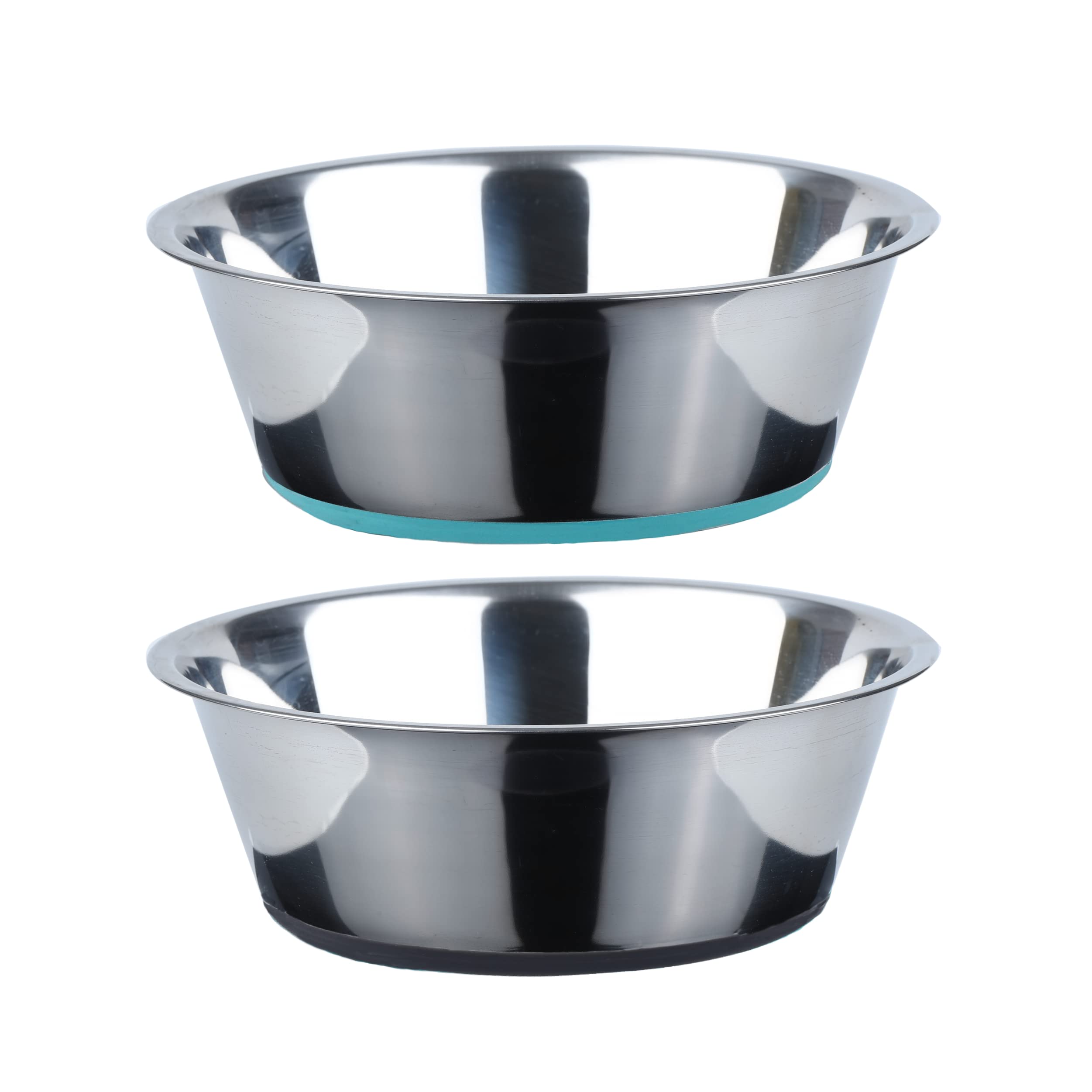 Photo 1 of PEGGY11 Deep Stainless Steel Anti-Slip Dog Bowls - 2-Pack, 2 Cups